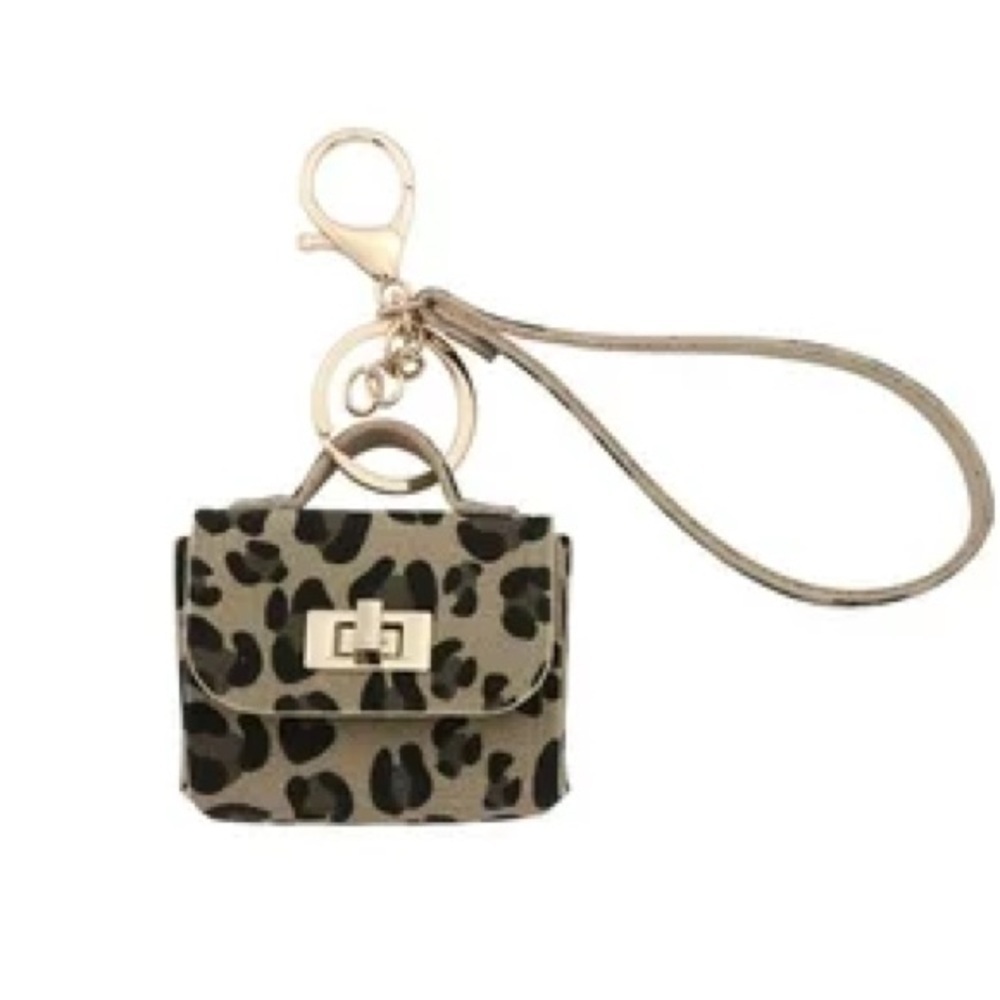 Leopard Print Mini Keychain Bag - Picture 2 of 6